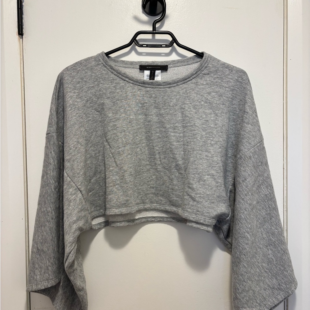 BCBGMaxAzria Heather Gray Crop Top - Picture 1 of 2